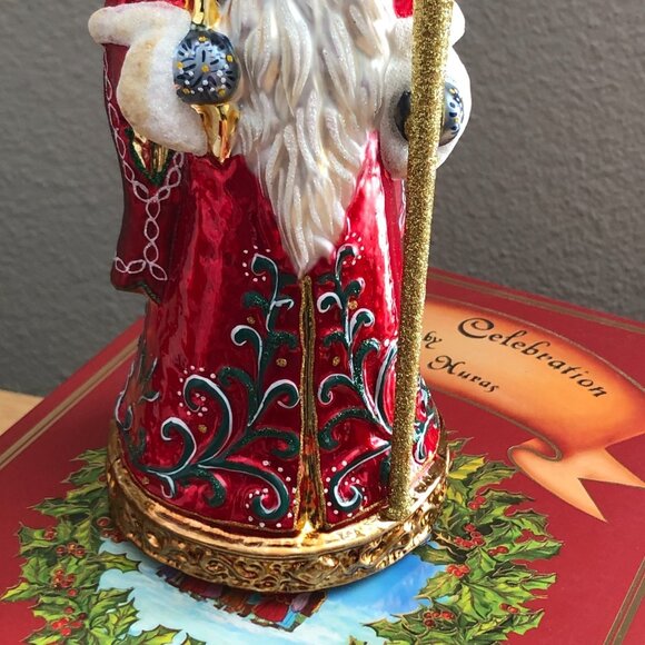 John Huras Santa Christmas Celebration Glass Ornament Neiman Marcus 20081 - Picture 7 of 12